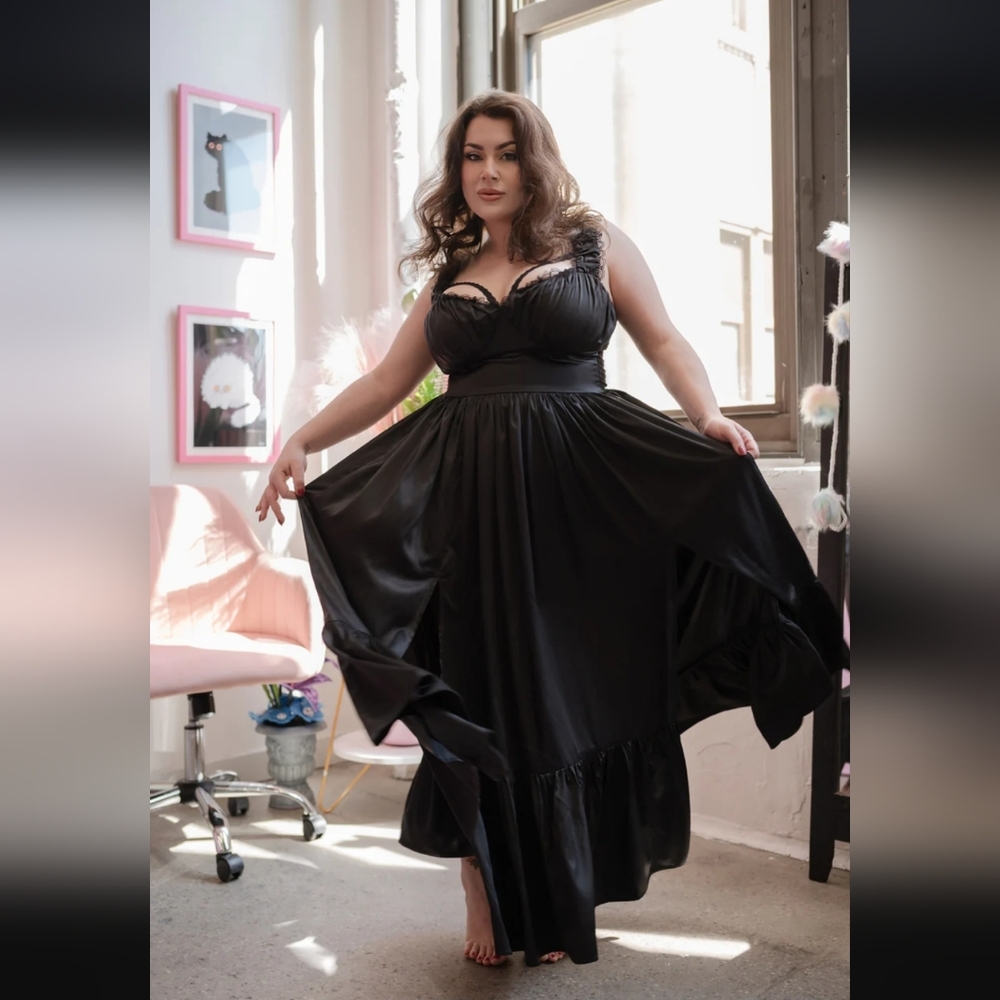 Black Cosette Maxi Dress by Wax Poetic Clothing